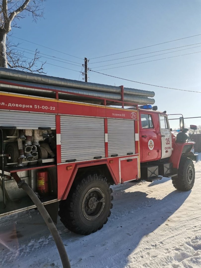 Пожар в  Обоянском районе   Курской области
